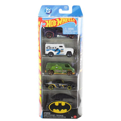 Hot Wheels 5-Pack of Batman Vehicles, Set of 5 1:64 Scale Die-Cast Toy Cars, Including a Batmobile, Batplane & Armored Truck​​​