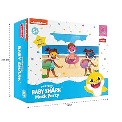 Funskool Handycrafts Baby Shark Mask Party, Create Baby Shark Mask, Baby Shark Birthday Themed Party, Make 3 Soft Masks for Boys & Girls, Art and Craft Kit, Ages 5 Years and Above, Multicolour