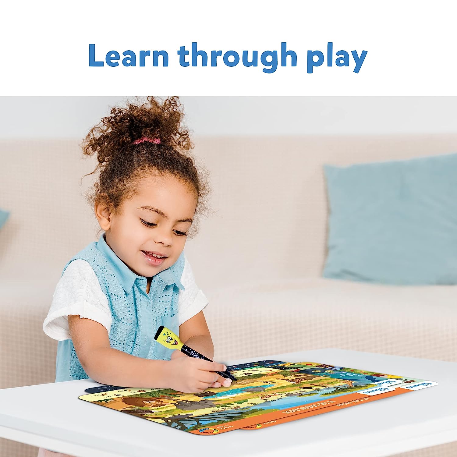 Skillmatics Search and Find Animals, Reusable Activity Mats with 2 Dry Erase Markers, Gifts for Ages 3 to 6