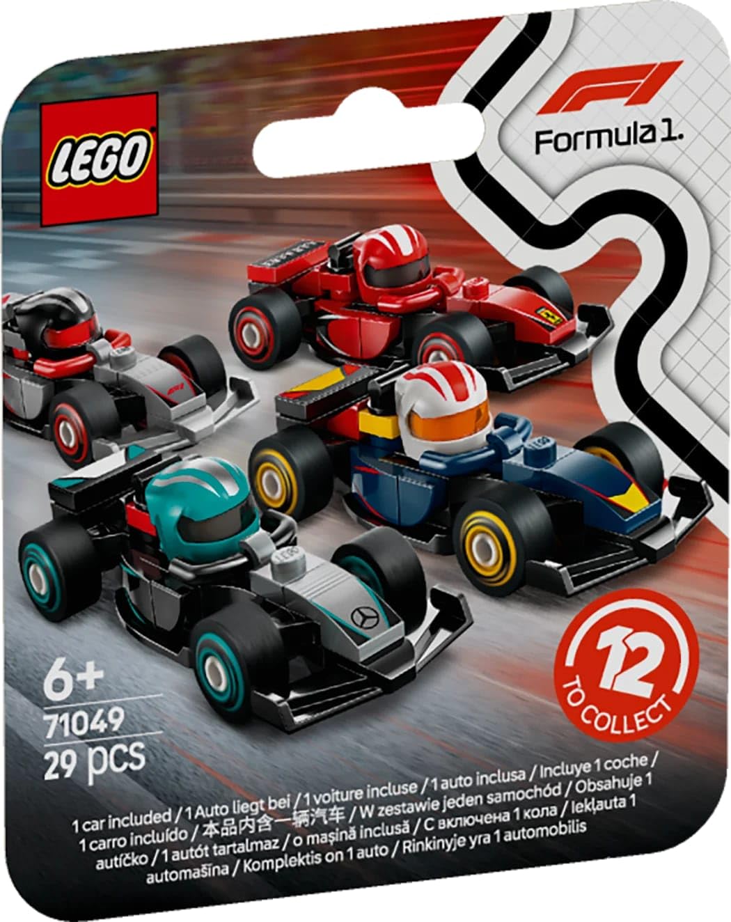 LEGO F1 Collectible Race Cars For Kids and Collectors,Design & Styles May Vary, Any 1 Model