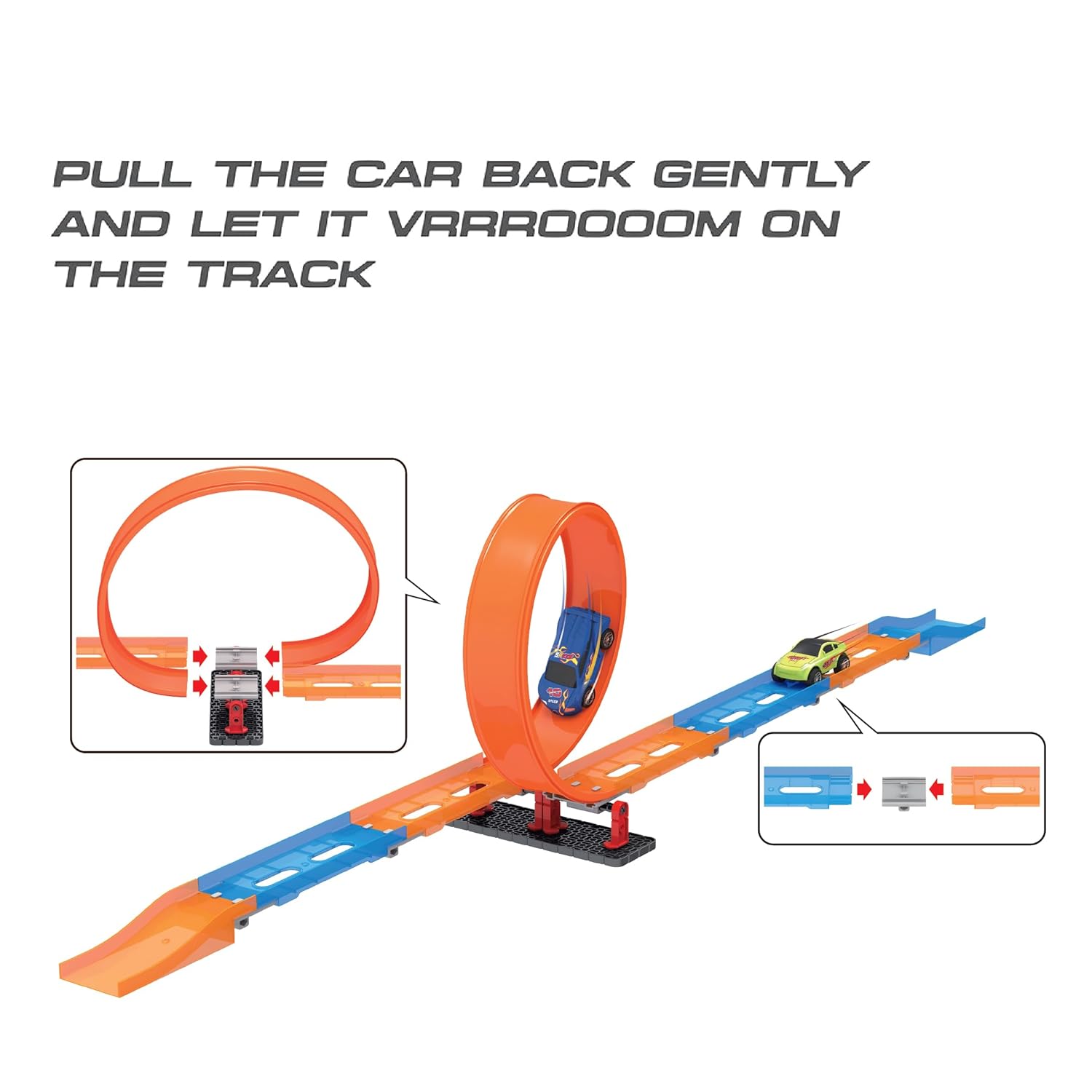 Buy Playzu 23 pcs Single 360 Degree Loop Racing Track Game with ...