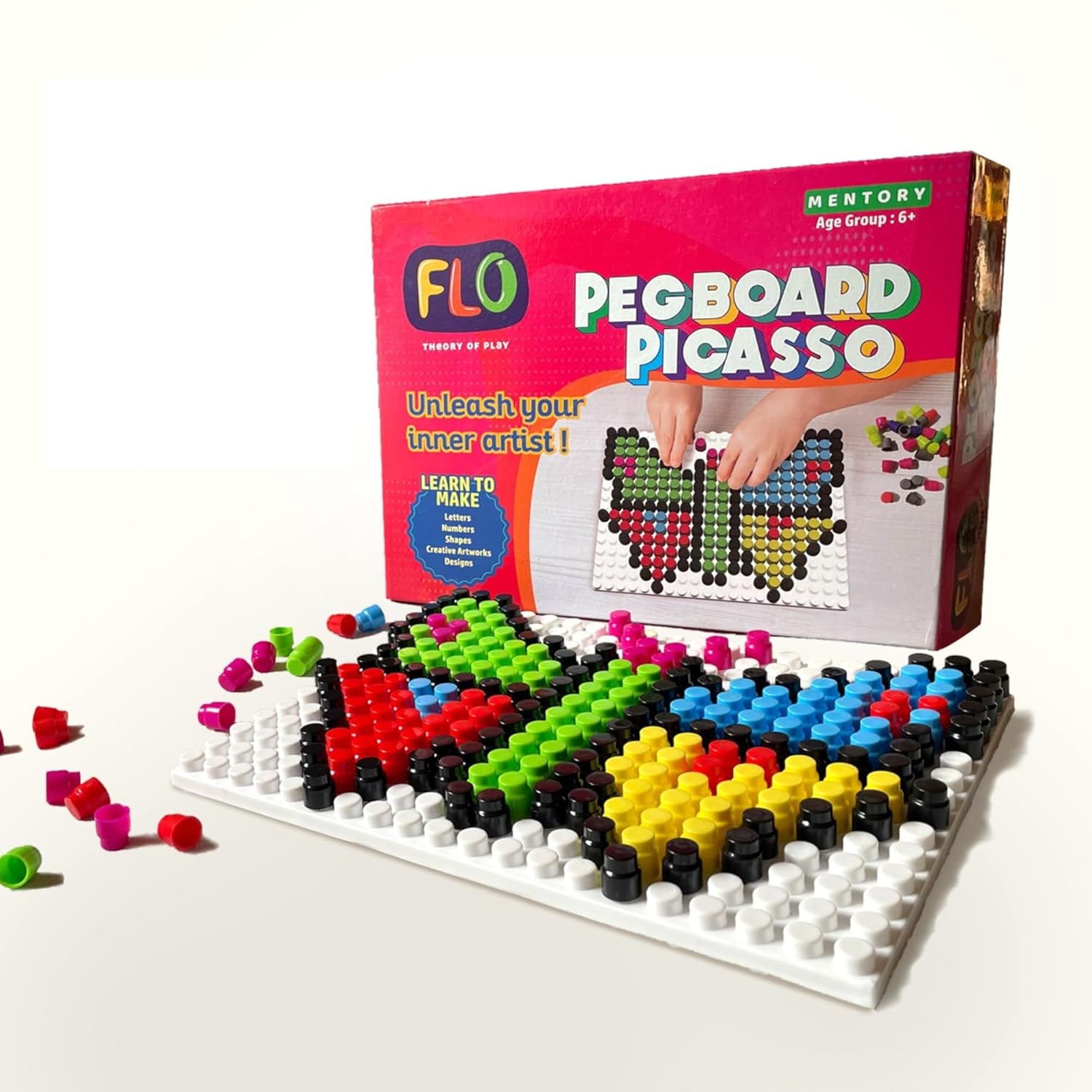 Buy FLO Toys Peg Board Picasso Learning Kit For Kids Ages 6+ Online at ...