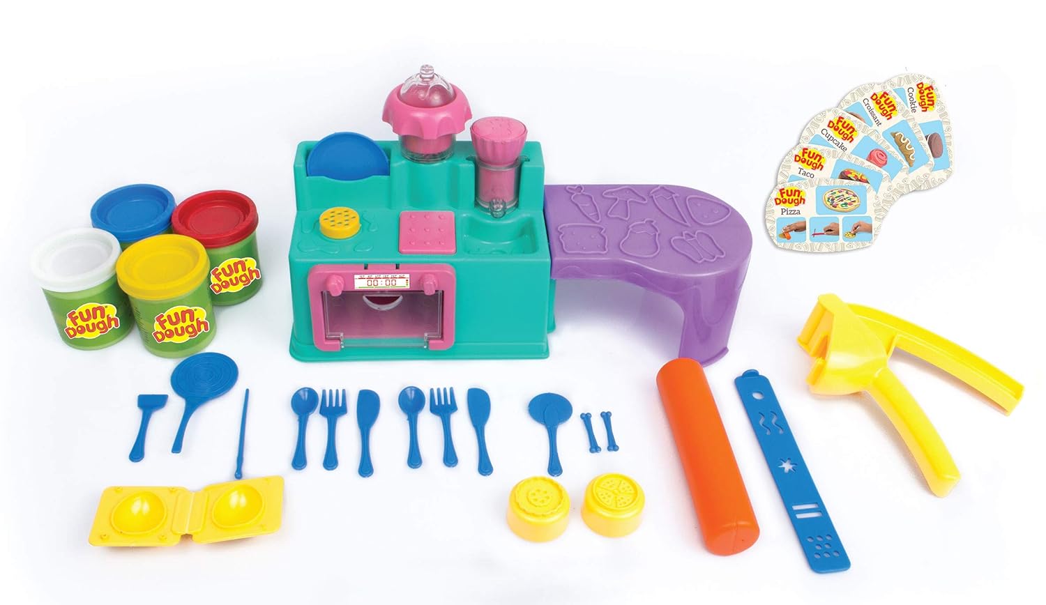 Funskool Fundough Kitchen Set, Cutting and Moulding Playset for 3 Years and above