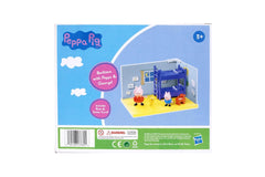 PEPPA PIG Bedroom Themed Preschool Toy and George, Includes 2 poseable Figures, Bedroom Accessories and Scene Cards, for Girls and Boys Ages 3 and up