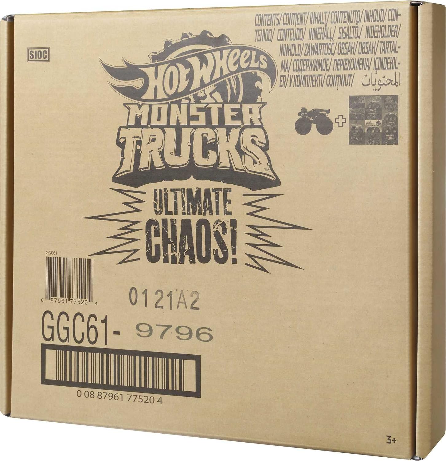 Hot Wheels Monster Trucks 1:64 Scale Set of 12 Die-Cast Toy Trucks for Kids and Collectors, Styles May Vary​