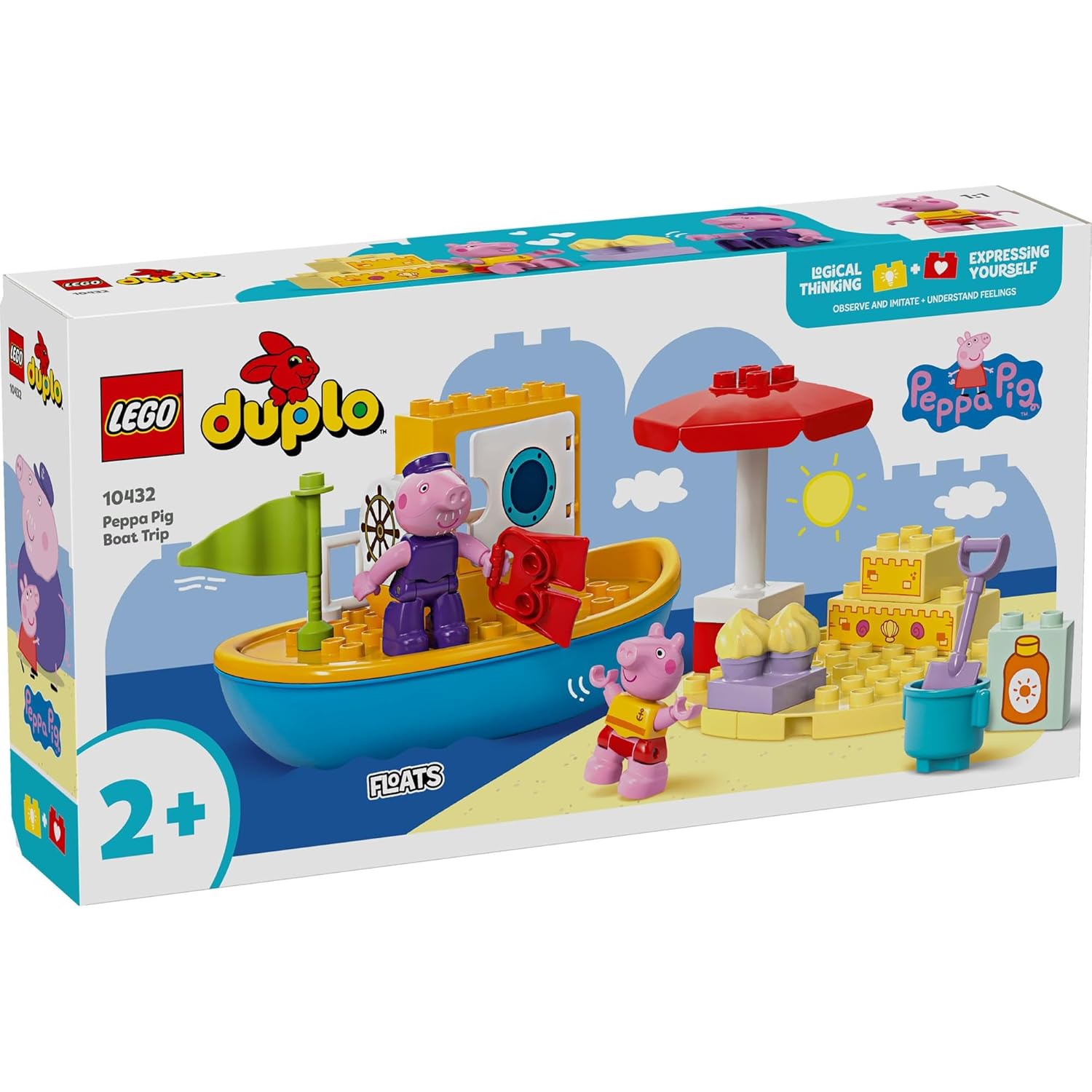 LEGO DUPLO Peppa Pig Boat Trip Playset Kit for Ages 2+