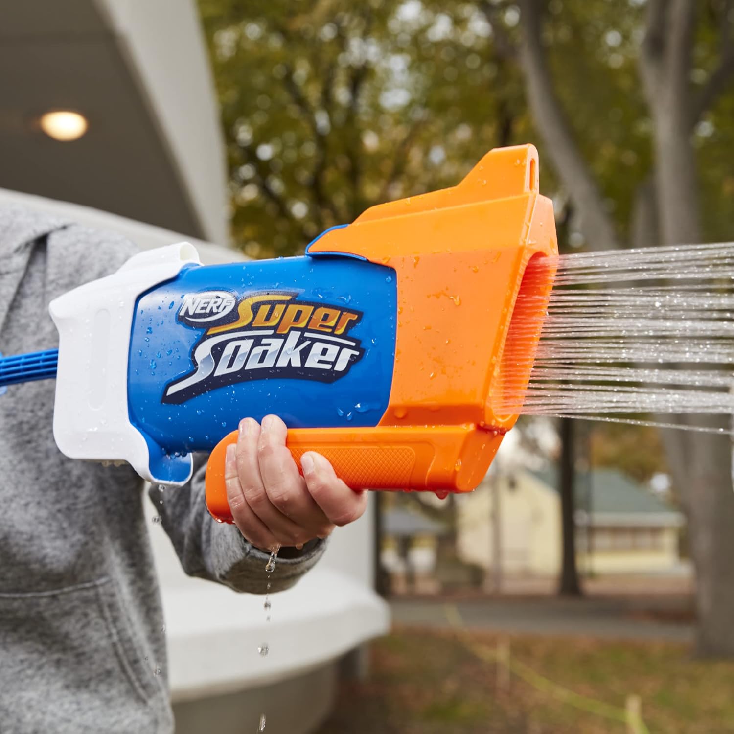 Nerf Super Soaker Rainstorm Water Blaster for Holi - Easy Fill and Blast - Large 650Ml Water Tank - for Drenching Water Blast Games On Holi Festival, Branded Toy Pichkari for Kids 6+
