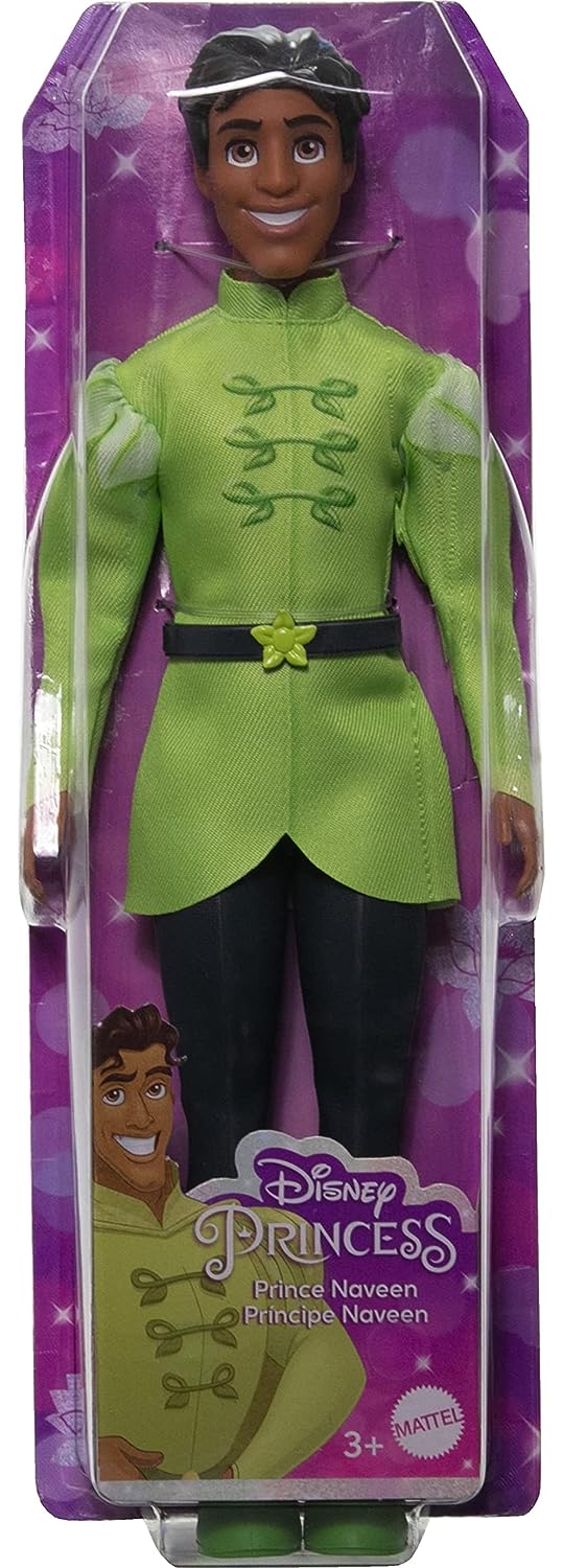 Disney Princess Posable Prince Naveen Fashion Doll In Signature Look Inspired By The Disney Movie The Princess and The Frog For Kids Ages 3+