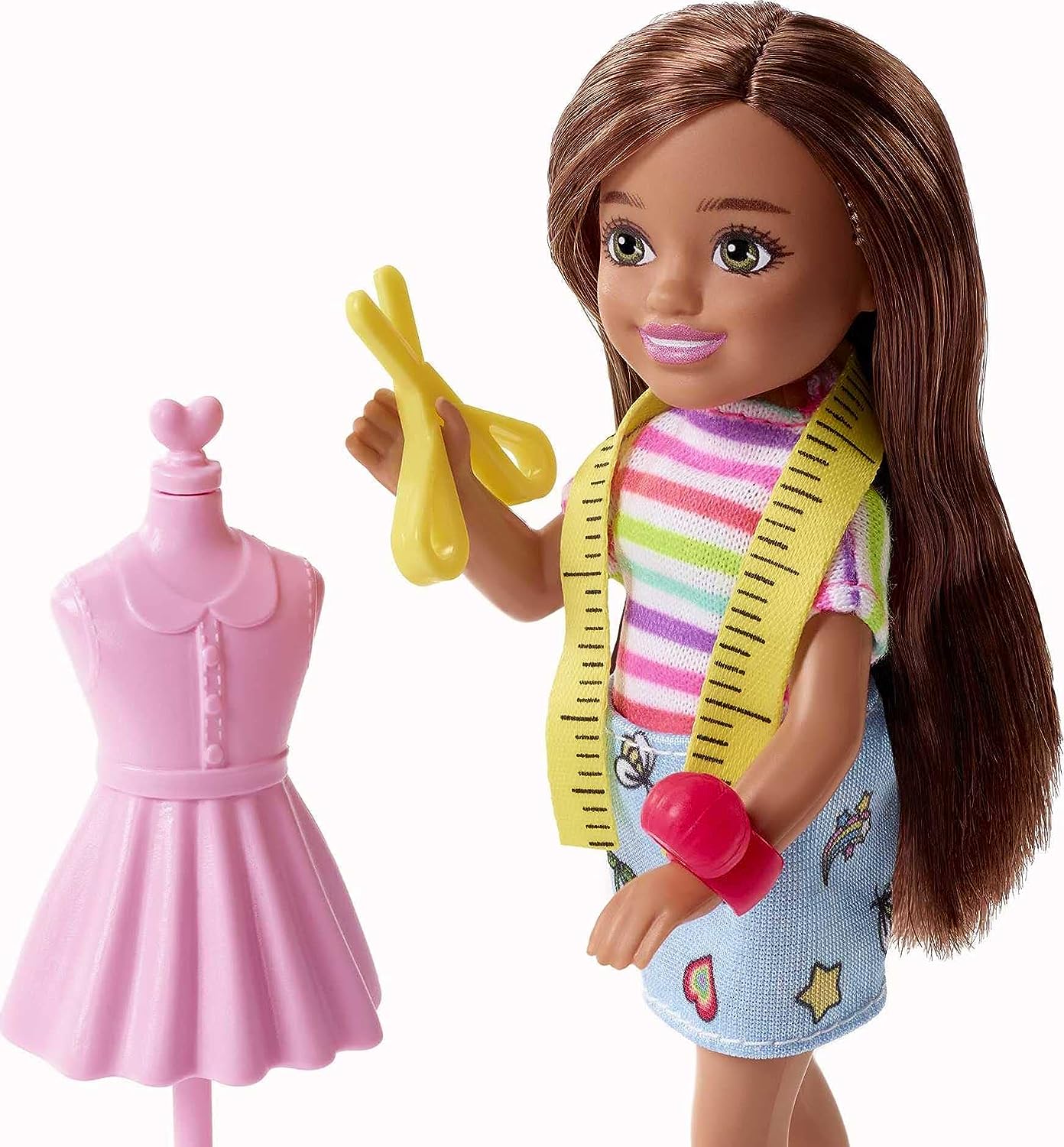 Barbie Chelsea Can Be 6 Inch Brunette Chelsea Fashion Designer Doll Playset for Ages 3 Years Old & Up