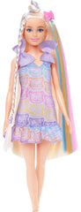 Barbie Fun & Fancy Blonde Fashion Doll with Extra-Long Hair & 2 Looks, Including Silver Metallic Dress & Hair Extension for Kids Ages 3+