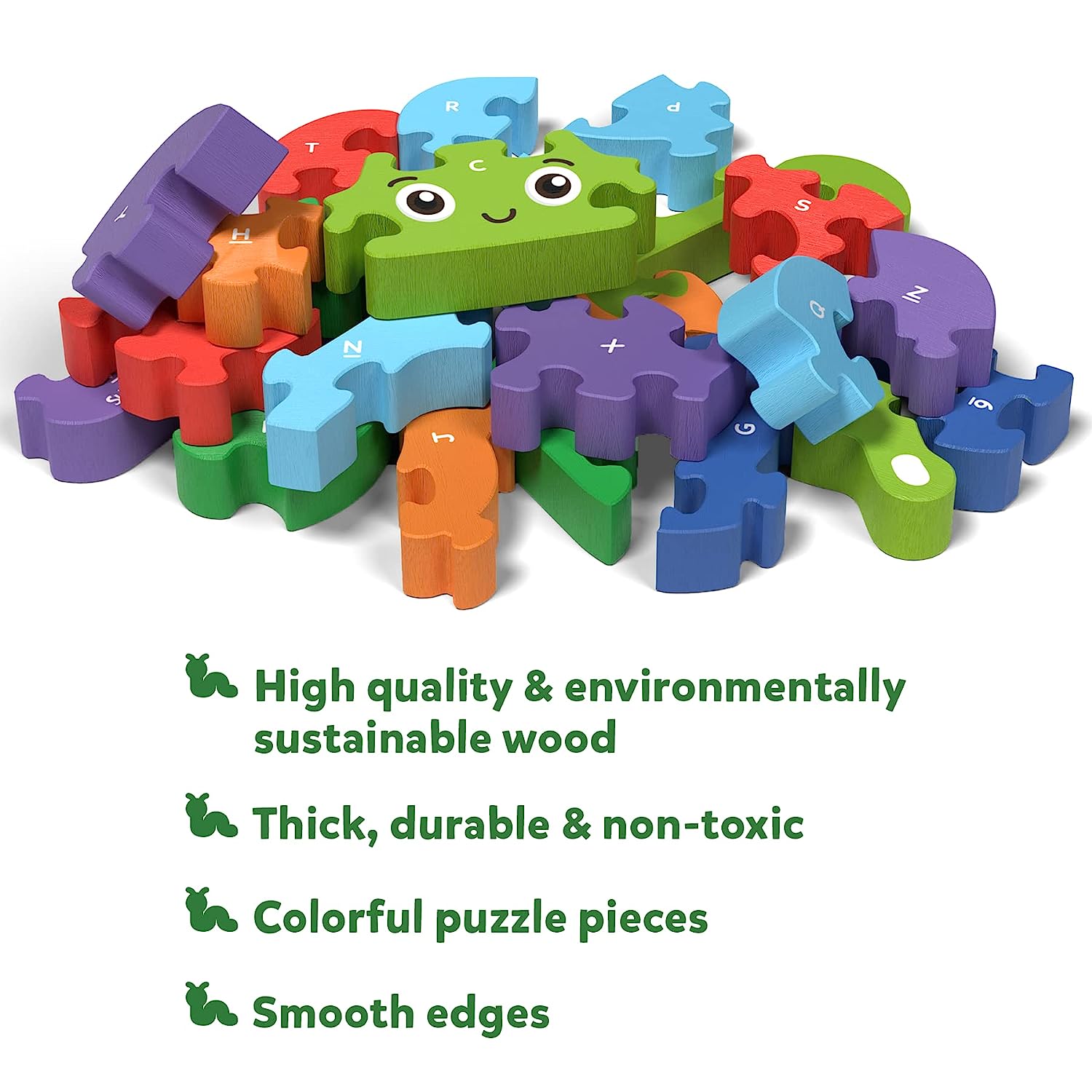 Skillmatics The Clever Caterpillar 26 Double-Sided Puzzle for Kids Ages 3-7 Years