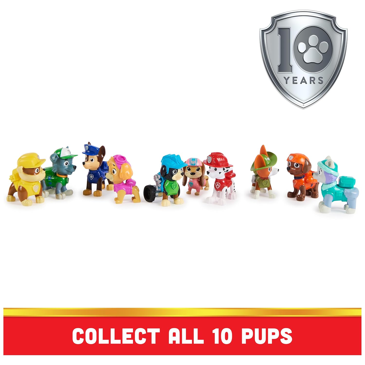 Spin Master Paw Patrol Toy Gift Pack with 10 Collectible Action Figures for Kids Ages 3+