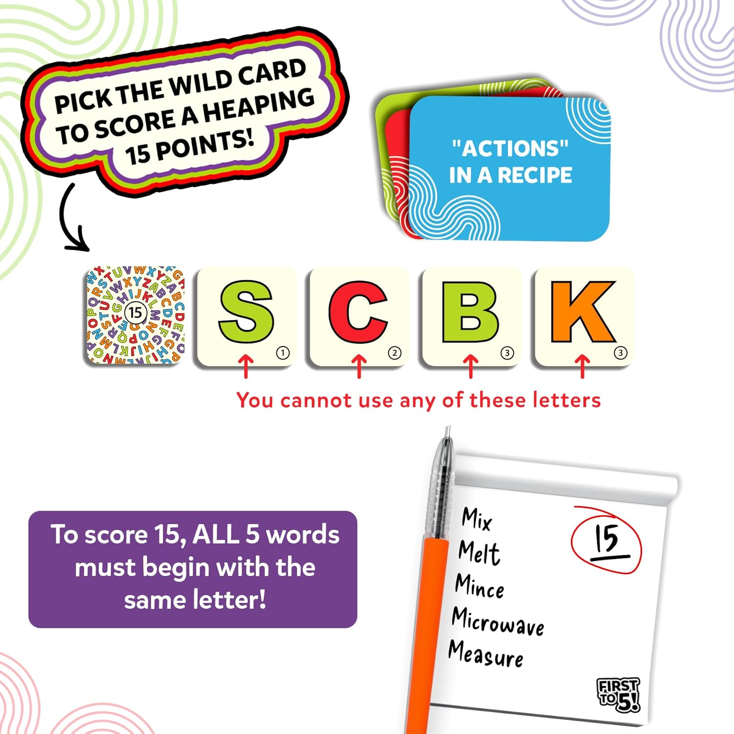 Skillmatics First to 5 Game with a Twist For Kids Ages 8+