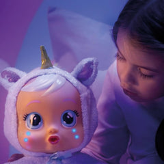 CRY BABIES Goodnight Dreamy Sleep Beautiful Interactive Soft Cuddly Doll with Night Light and Lullabies For Baby And Toddlers Ages 18 Months And Up