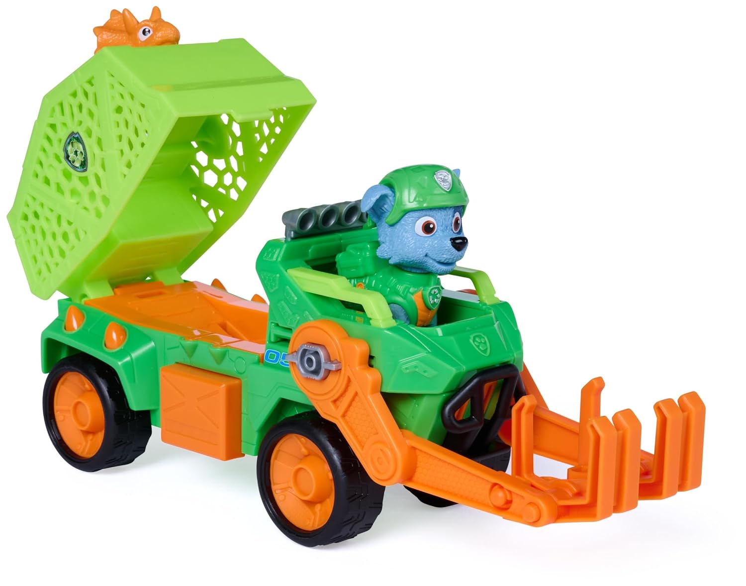 PAW Patrol The Dino Film Rocky's Dino Rescue Recycler Action Car Figure For Kids 3 Years and Above