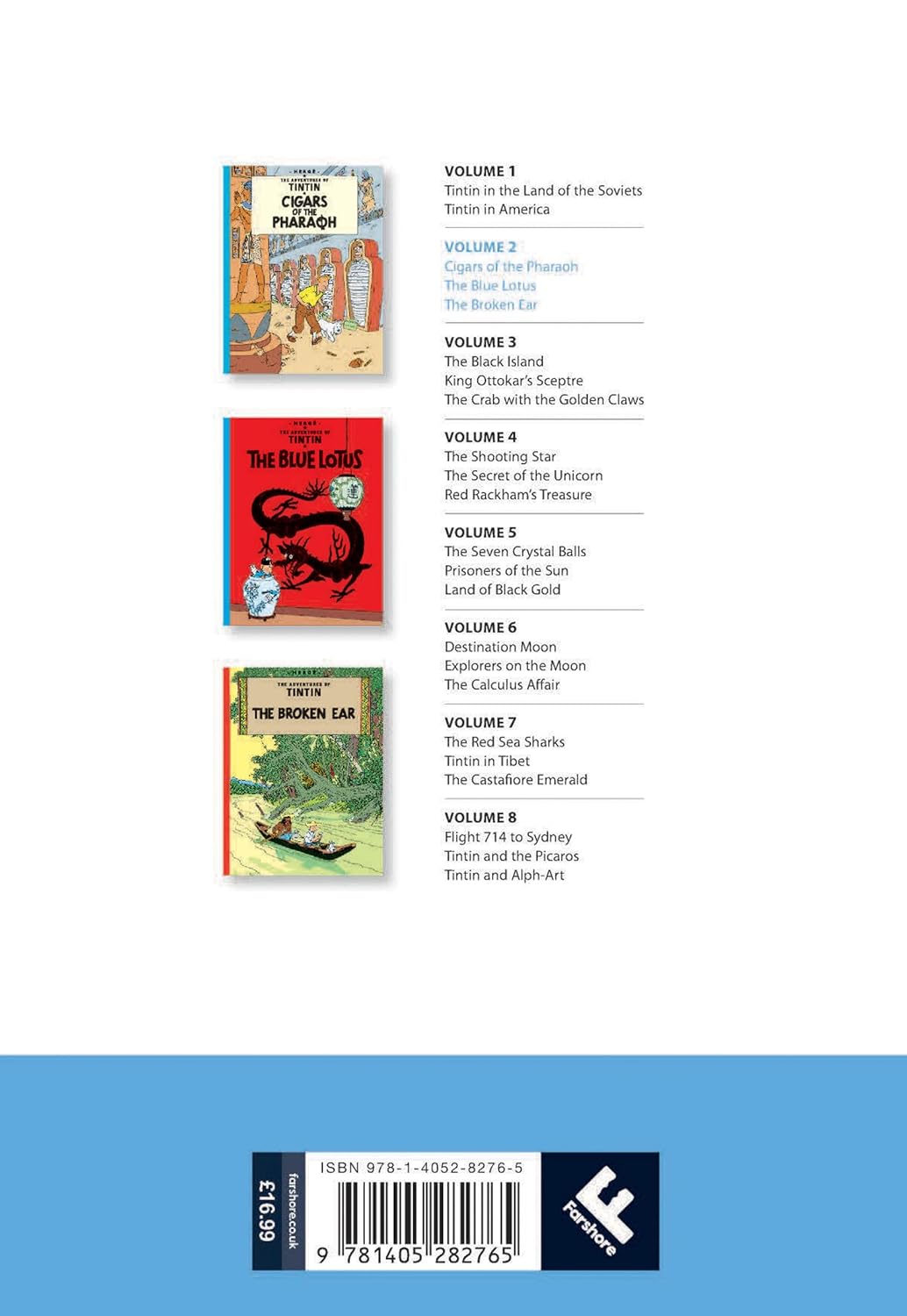 Tintin The Adventures of Tintin Volume 2 Story Book for ages 7+