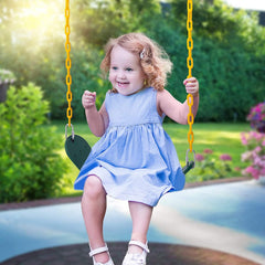 REZNOR EVA Plastic Flexible Swing Seat with 60 inch Plastic Coated Chain Set, Weight Support Upto 150kg, Blue