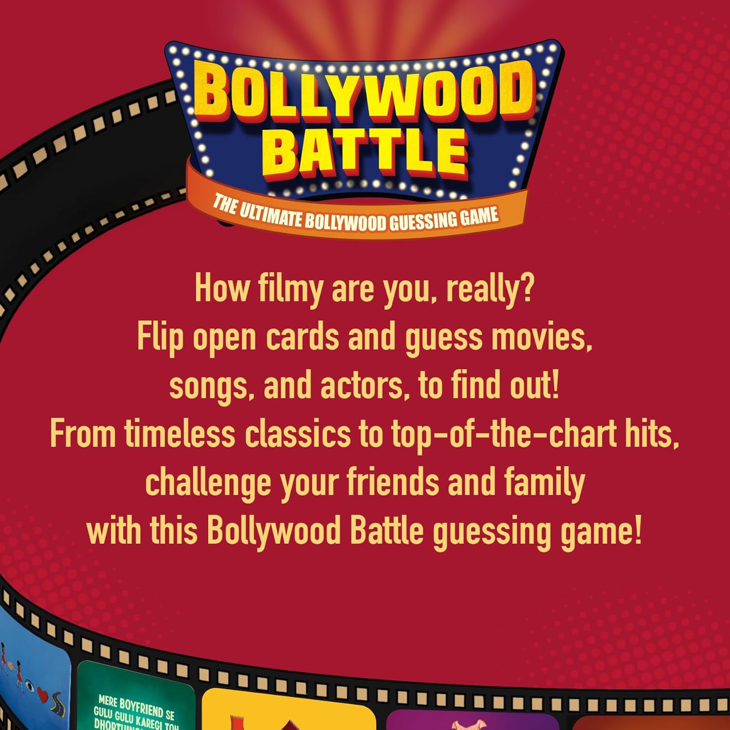 Gouda Games Bollywood Battle Trivia & Guessing Card Game For Ages 14+