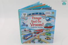 Booktopus Lift-the-Flap Learning Book - Things That Go Vroom! Knowledge Book for Kids - Interactive Learning Books 6+