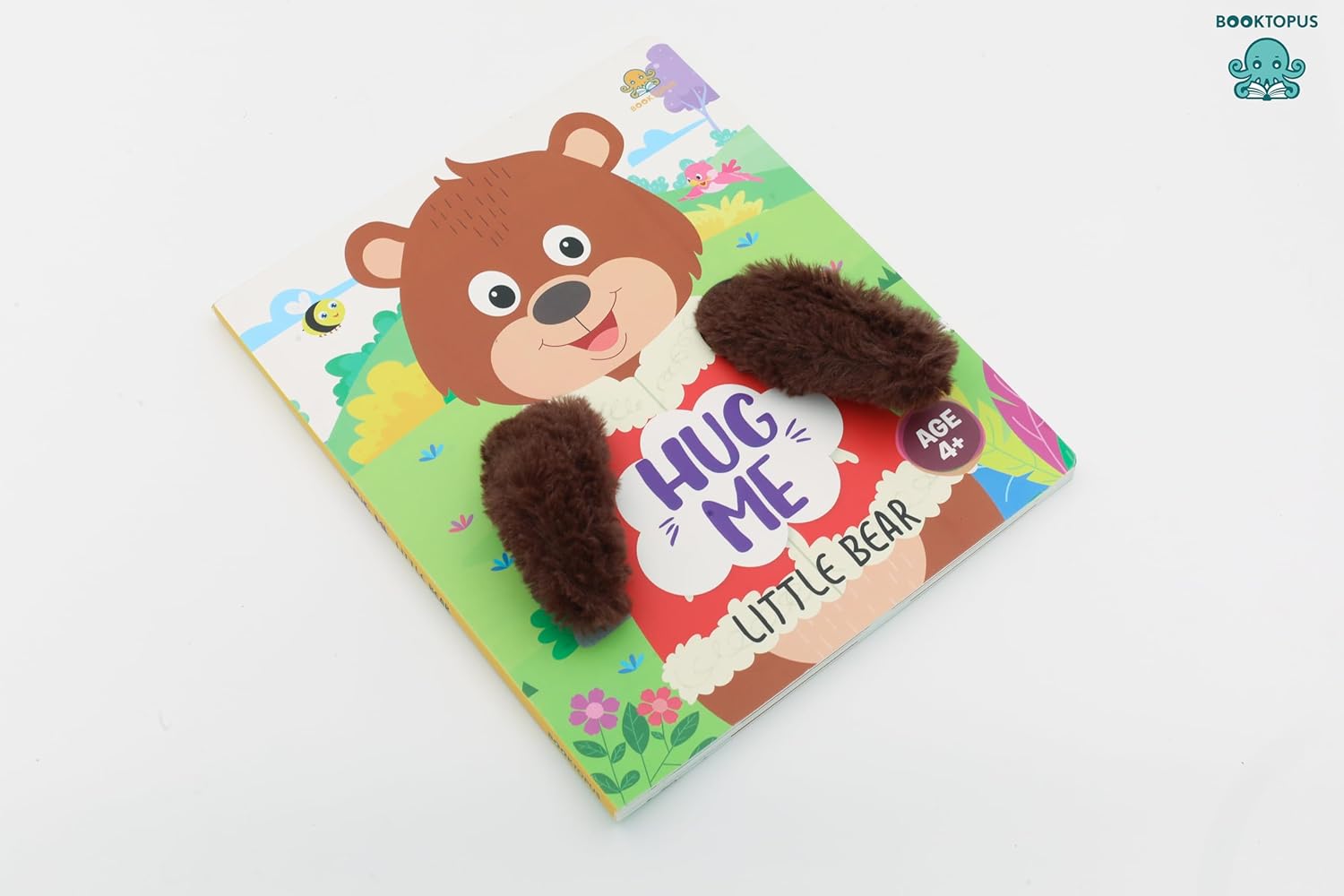 Booktopus Hug Me Hand Puppet Board Book - Little Bear Interactive Bedtime Story with Soft Arms - Early Learning Books for Kids 4+