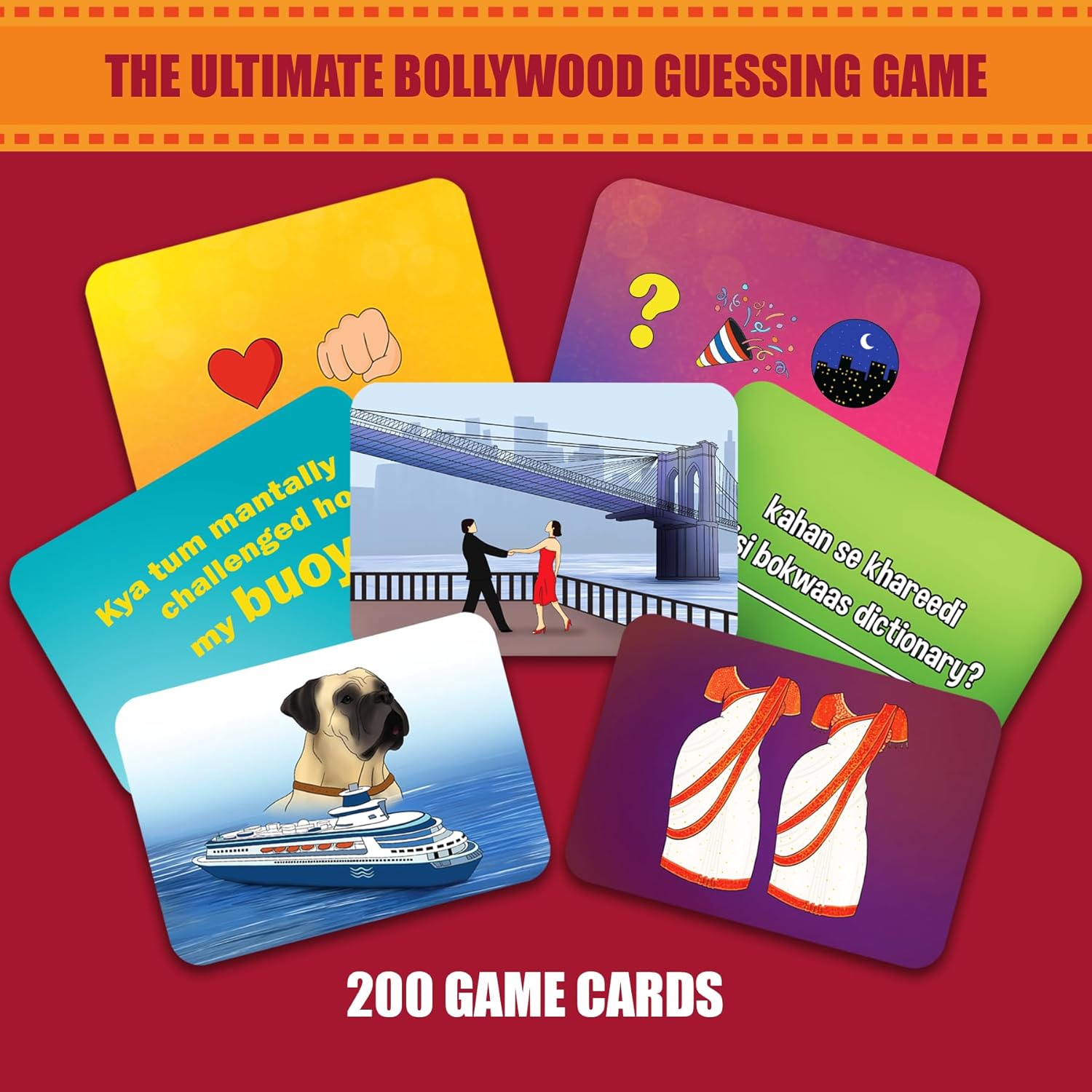 Gouda Games Bollywood Battle Trivia & Guessing Card Game For Ages 14+