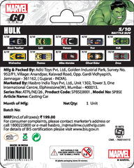 Marvel Go 1:64 Diecast Hulk Battle SUV Toy Car For Collection For Ages 3 Years And Up