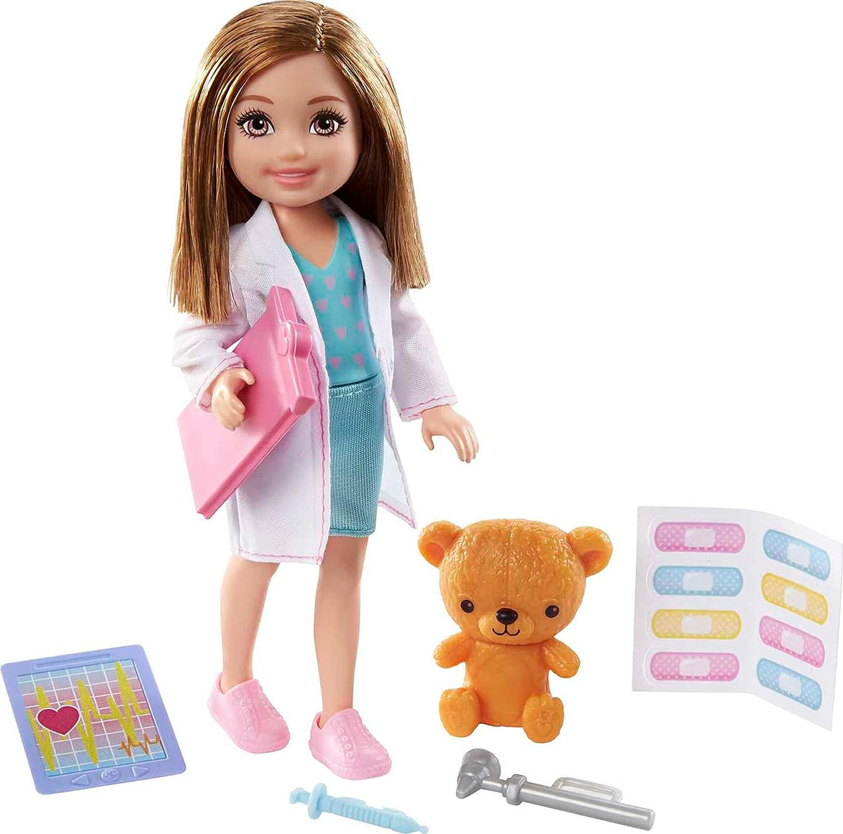 Barbie Chelsea Can Be 6 Inch Brunette Chelsea Doctor Doll Playset for Ages 3 Years Old & Up