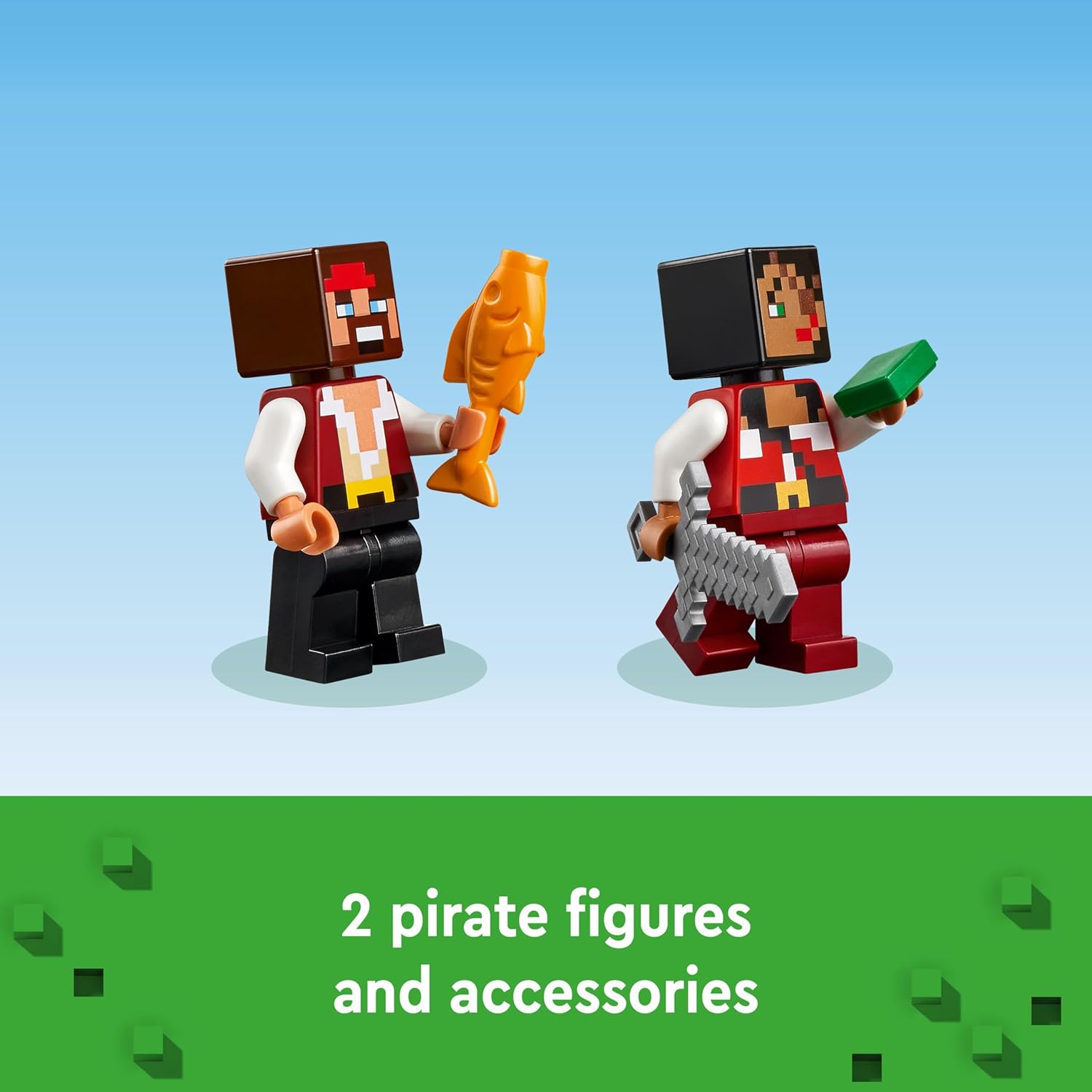 LEGO Minecraft The Pirate Ship Voyage Boat Playset Kit for Ages 8+