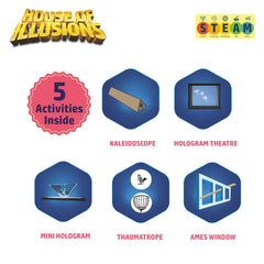 FLO Toys Steam House Of Illusions All In One Creative Fun Board Game For Kids Ages 8+