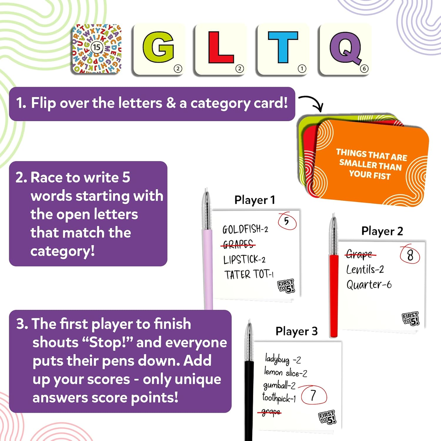 Skillmatics First to 5 Game with a Twist For Kids Ages 8+
