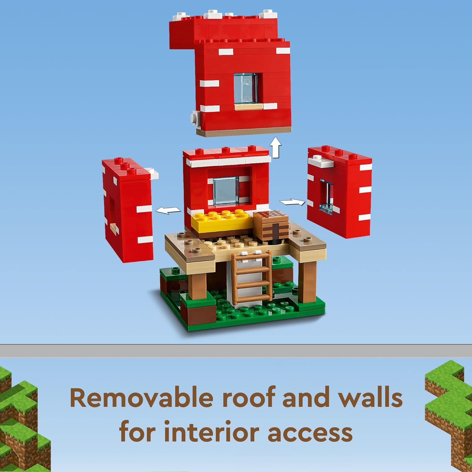 LEGO Minecraft The Mushroom House Set Building Kit for Ages 8+