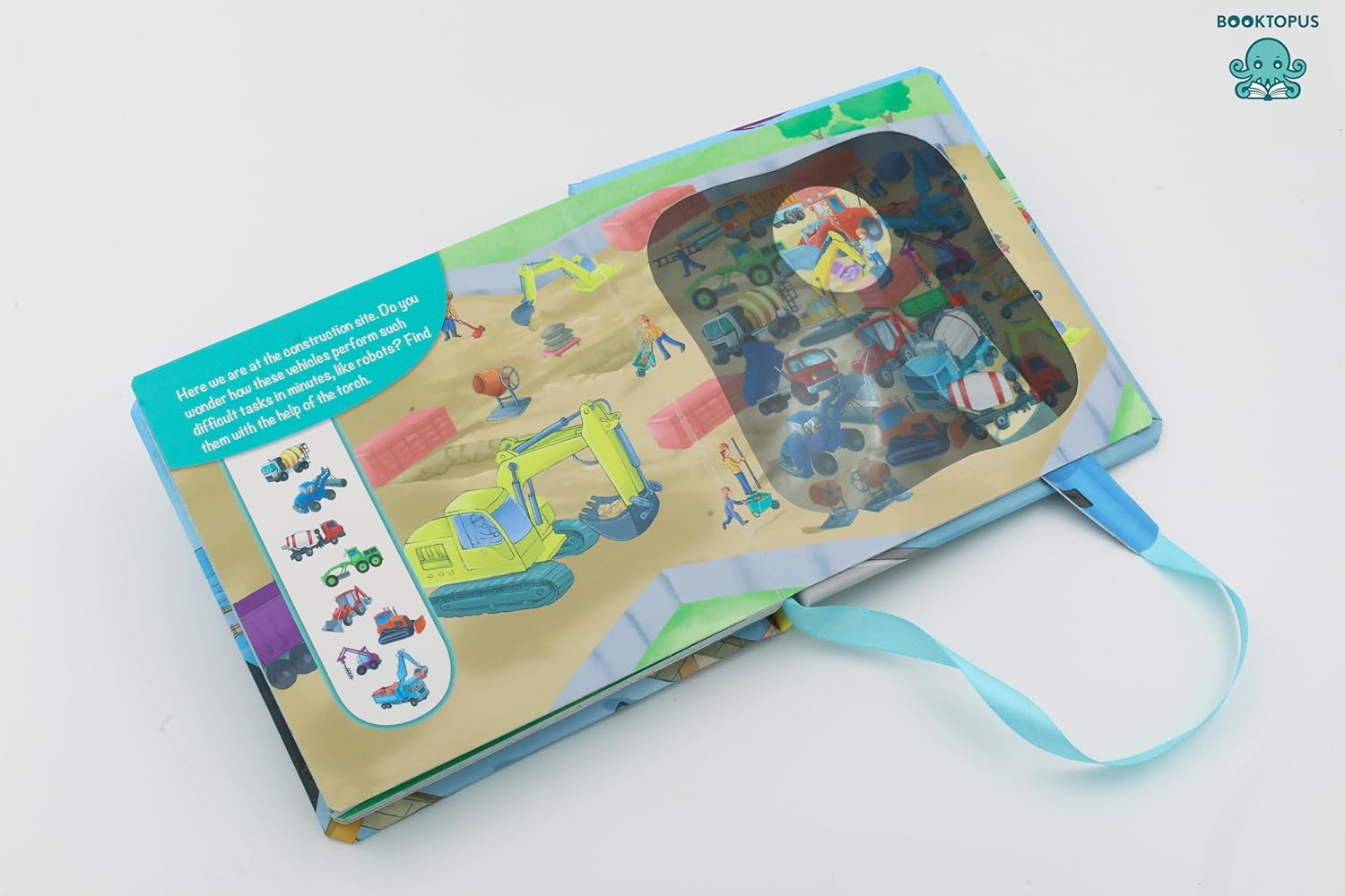 Booktopus Torch Discovery Book - Things That Go Vroom! Hidden Picture Book with Torch - Learning Activity Books for Kids 4+