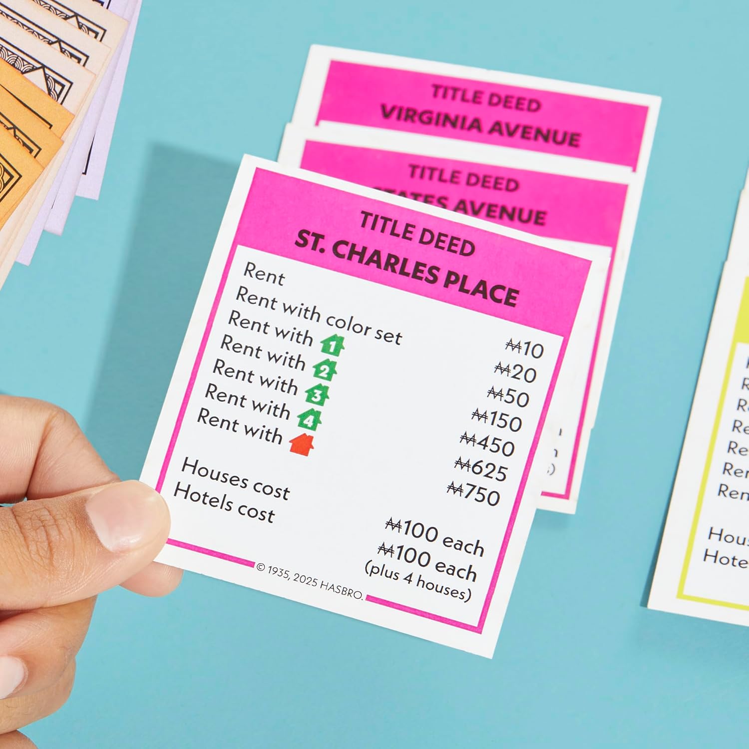 Monopoly Classic Refresh Board Game with Storage Tray and Larger Tokens 2 to 6 Players Family Games for Kids and Adults Ages 8+