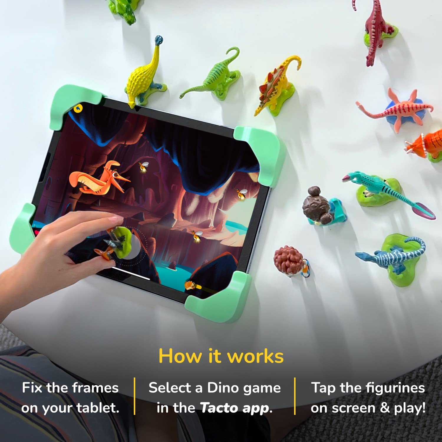 PlayShifu Tacto Dinos - Interactive STEM Dino Story Based Toy for Kids Ages 3 Years & Up (Tablet Not Included)