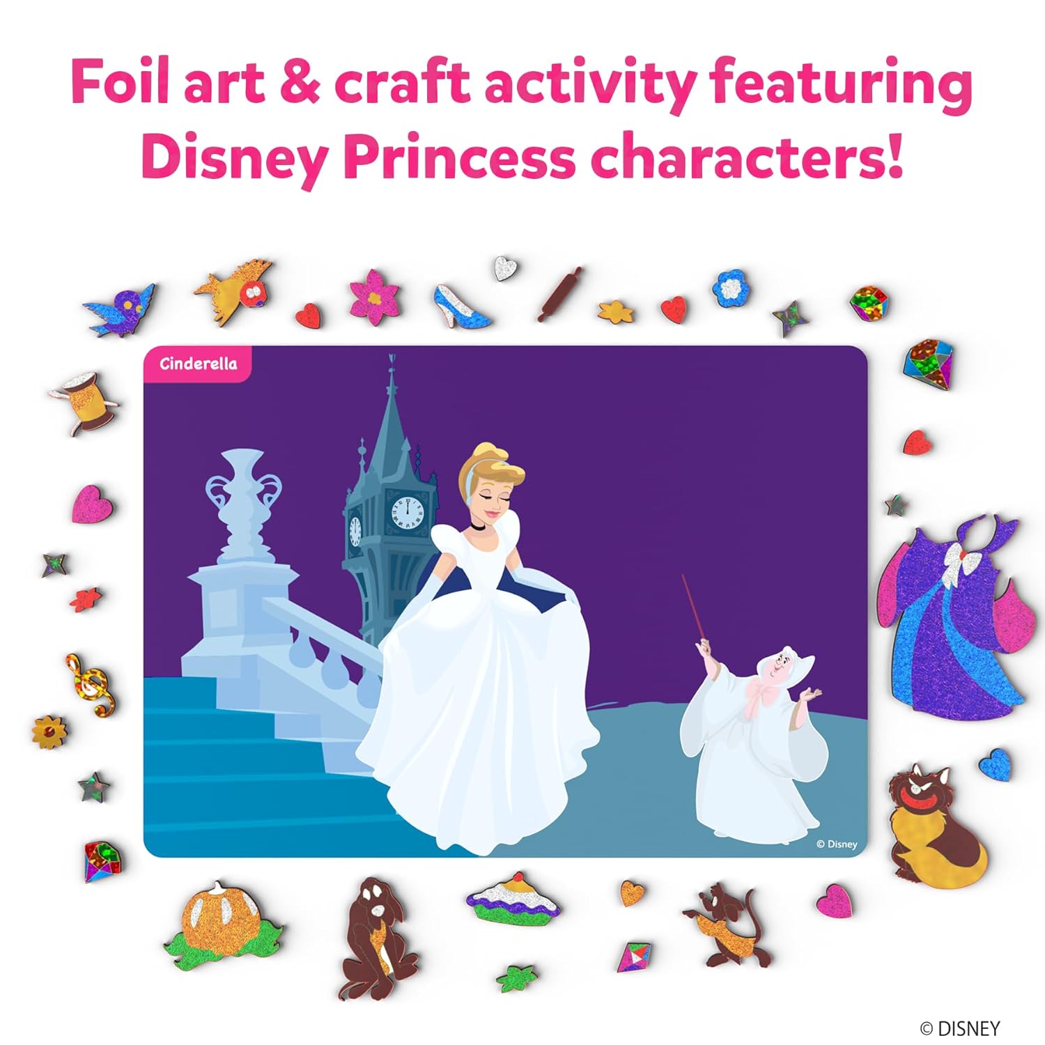 Skillmatics Foil Fun Disney Princess No Mess Art Kit For Kids Ages 4+