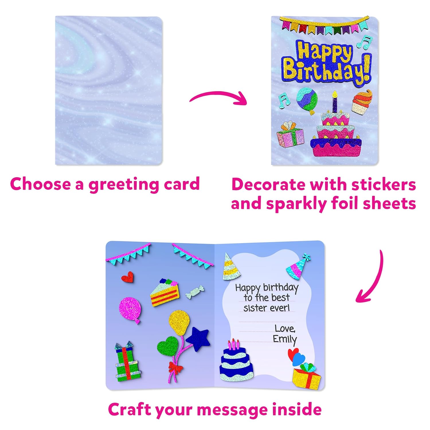 Skillmatics Foil Fun - A Magical Card Making Set Mess-Free Art Craft Kits for Kids Ages 4+