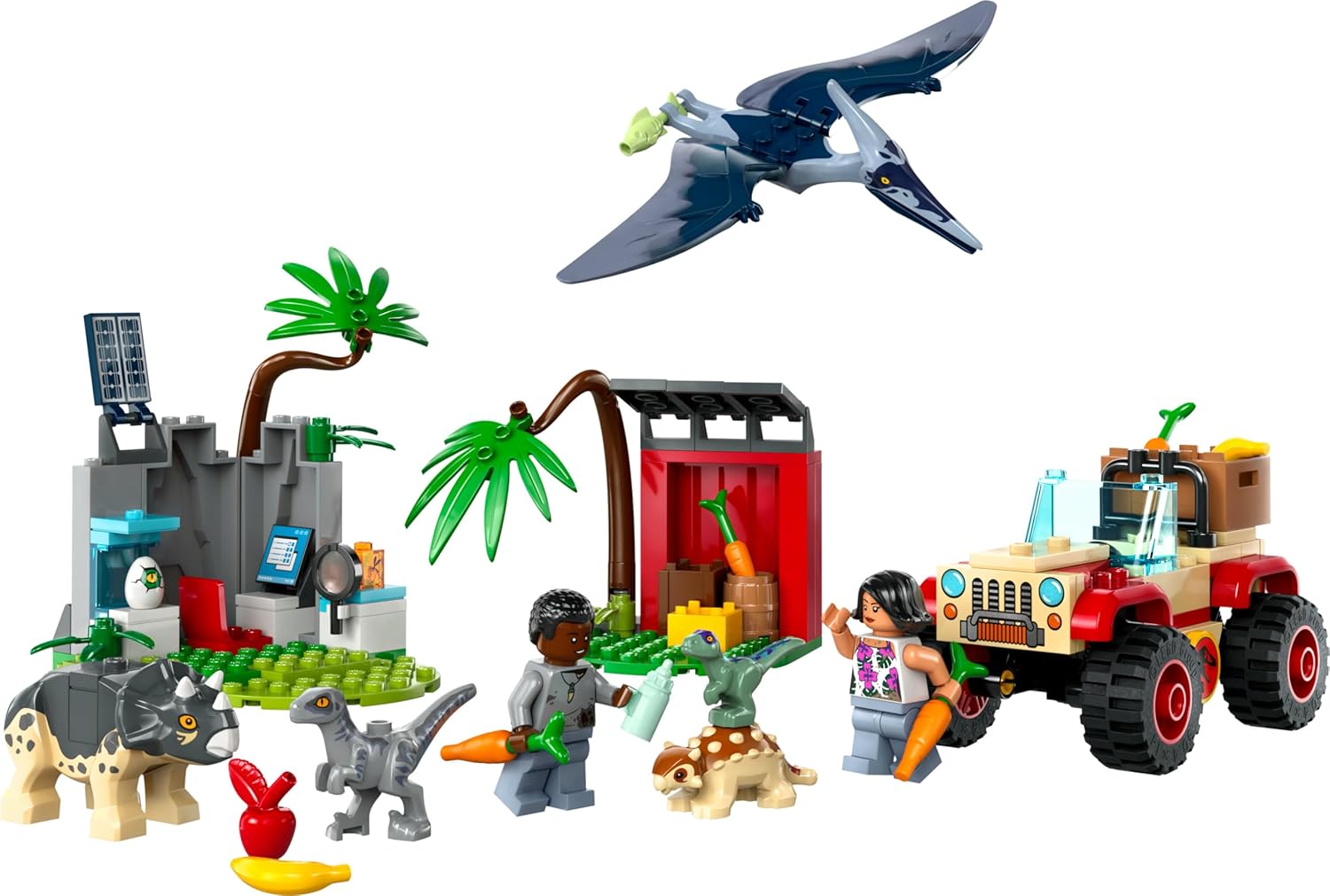 LEGO Jurassic World Baby Dinosaur Rescue Center with Toy Figure Building Kit For Ages 4+