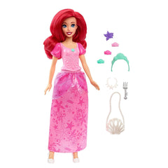 Disney Princess Ariel Fashion Doll in Signature Pink Dress and 9 Accessories Inspired by The Movie for Kids Ages 3+