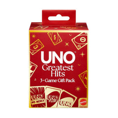 Mattel Games UNO Greatest Hits Gift Pack with 3 Card Games, UNO, UNO Flip & UNO Show em No Mercy for Kids, Teens, Grown-Ups & Family Nights & Parties