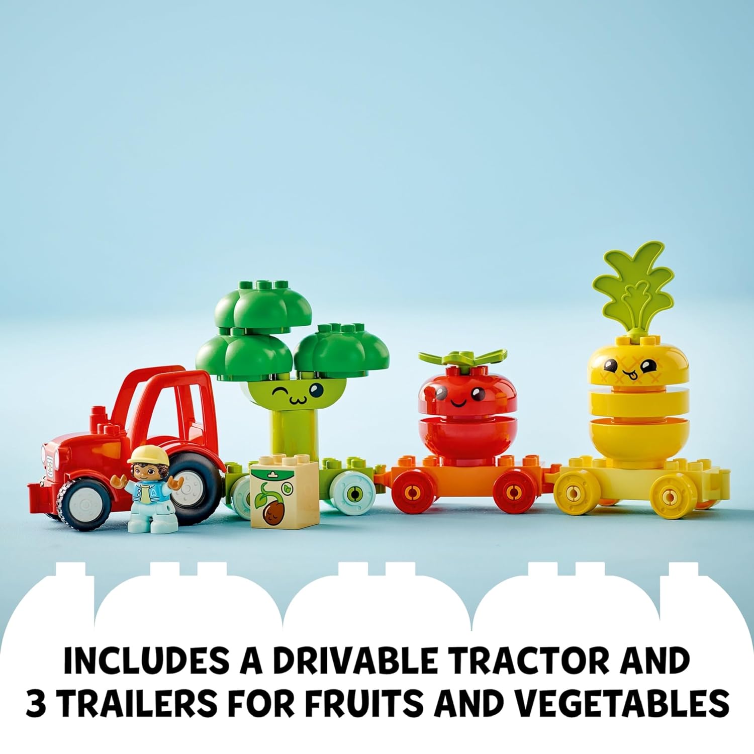 LEGO Duplo My First Fruit and Vegetable Tractor Building Kit for Ages 2+