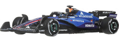 Hot Wheels Premium Formula 1 Toy Car 2-Pack, Set of 2 1:64 Scale Die-Cast Scale Atlassian Williams Racing Racecars Featuring #55 Carlos Sainz & #23 Alexander Albon