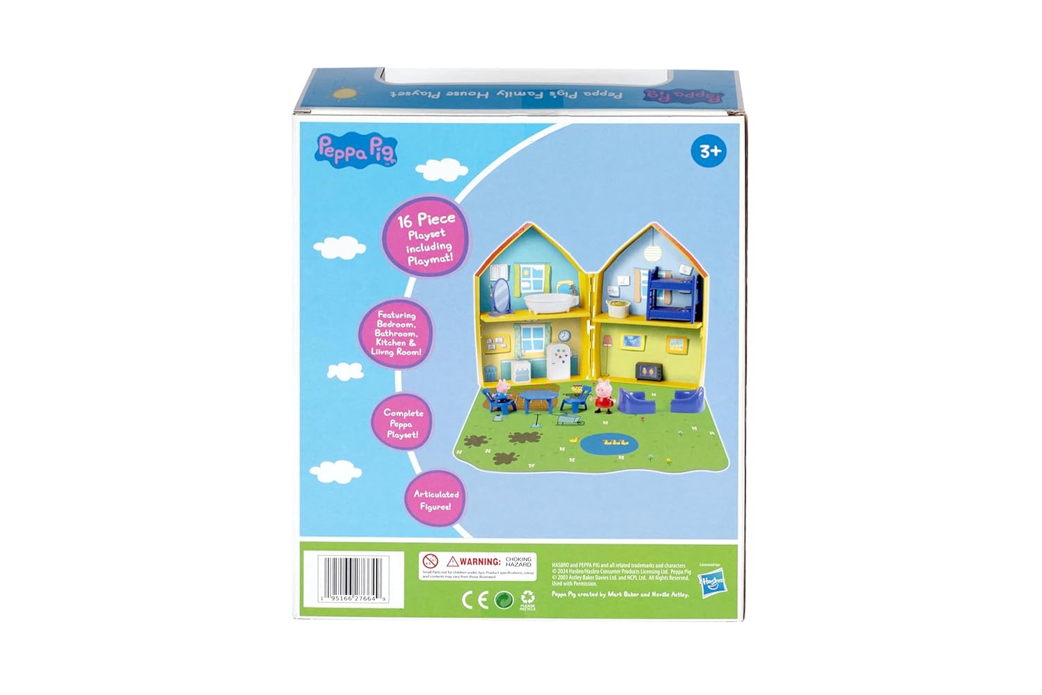 PEPPA PIG Family House Playset, Includes Peppa's and George Figures, House Set and Other Fun Accessories, Preschool Toy for Girls and Boys Ages 3 and Up