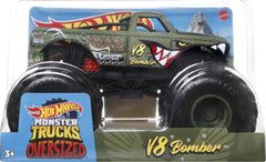 Hot Wheels 1:24 Scale Oversized Monster Truck V8 Bomber Die-Cast Toy Truck with Giant Wheels & Cool Designs