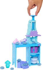 Disney Frozen Elsa Fashion Doll in Purple Look with ICY Creations Playset, Sparkly Dough, 3 Molds & 6 Accessories Inspired by Movie