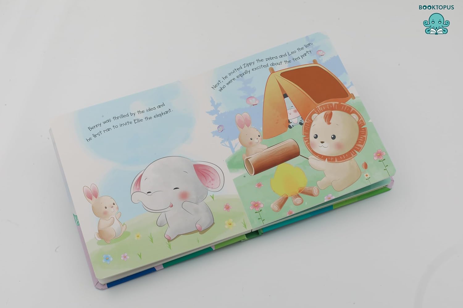 Booktopus Touch and Feel Board Book - Bunny's Party Sensory Book for Toddlers - Textured Baby Books for 4+