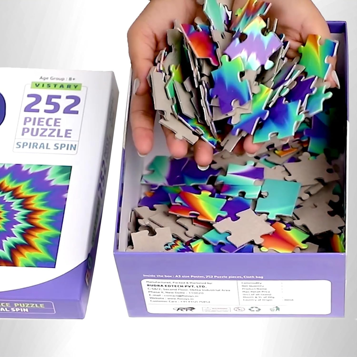 FLO Toys Magic Spiral Spin 252 Pieces Puzzle For Kids Ages 8+