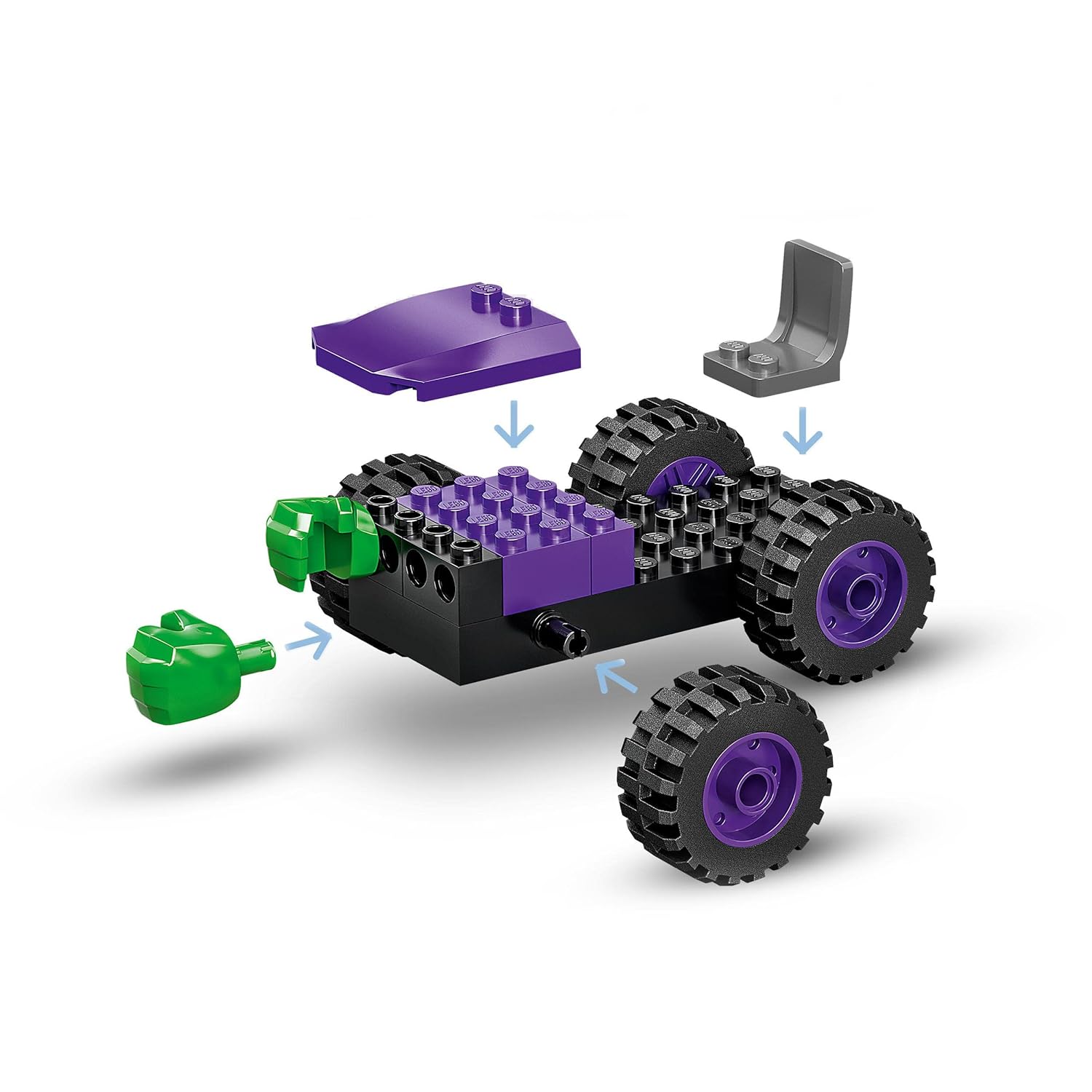 LEGO Marvel Spidey and His Amazing Friends Hulk vs. Rhino Truck Showdown Building Kit for Ages 4+