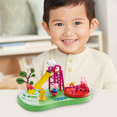 Peppa Pig Peppa's Playground Playset with Sound Effects, Includes 3 Figures, Preschool Toy for Girls & Boys 3 Years and Up, Birthday Toys for Kids