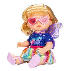 Baby Alive 12-Inch Magical Styles Blonde Hair Baby Doll with 9 Dress-up Doll Accessories, Reversible Doll Skirt for Kids Ages 3 and Up
