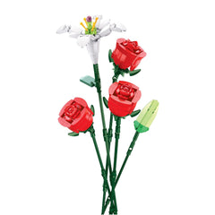 Sluban Flowers - Rose Building Blocks For Ages 6+